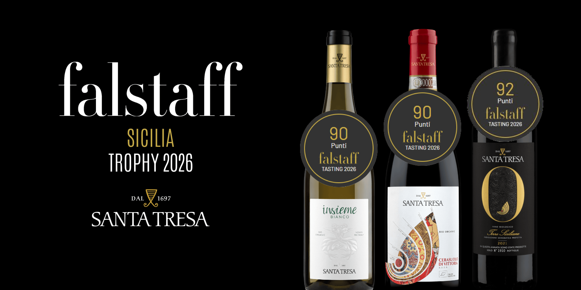Falstaff Trophy Sicilia 2026: ottimi punteggi per i vini Santa Tresa